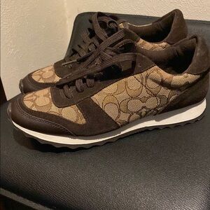 Coach women's Brown and Tan Sneakers size 8.5